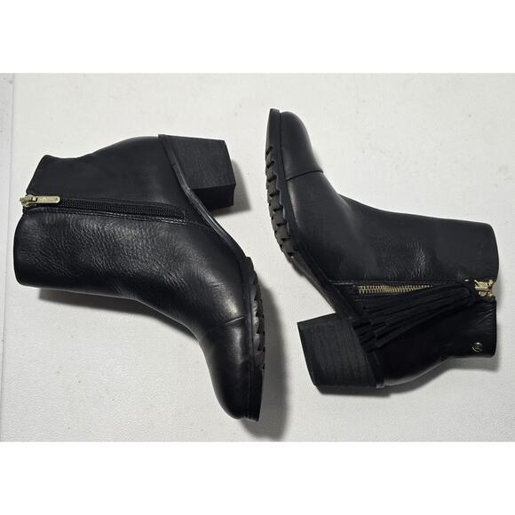 Pikolinos Andorra Ankle Boots Leather Side Zip Heel Tassel Black EU 36/US 5.5-6 - Picture 5 of 13